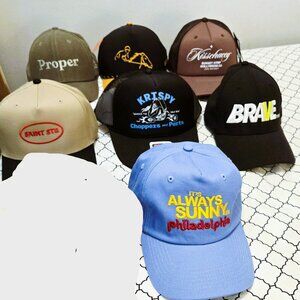 7 BRAND NEW Hat Lot Various Streetwear / Outdoors Brands